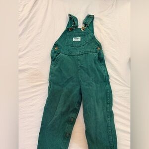 Vintage Oshkosh Green striped overalls